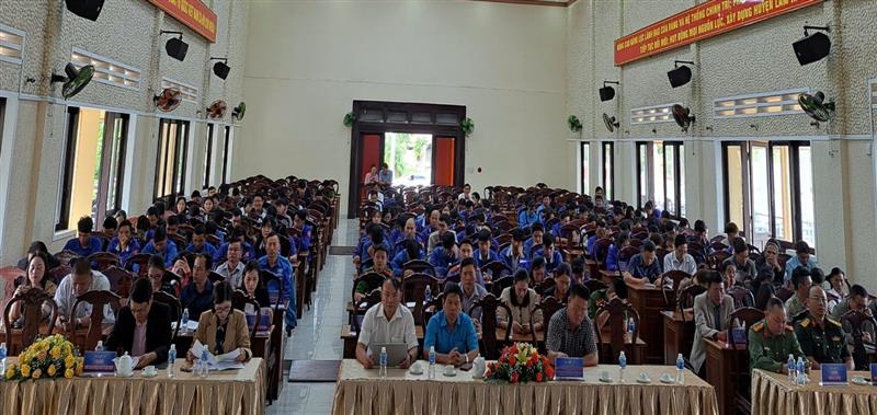 Toàn cảnh các đại biểu, đoàn viên, thanh niên tham gia hội nghị