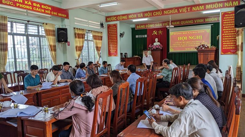 Đảng ủy xã Đạ Đờn tổ chức hội nghị sơ kết 6 tháng đầu năm về phát triển kinh tế - xã hội, đảm bảo quốc phòng, an ninh,  xây dựng đảng, hệ thống chính trị năm 2023