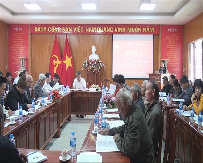 Hội nghị lần thứ 12 khóa VI nhiệm kỳ 2014-2019 Ủy ban MTTQ Việt Nam huyện Lâm Hà