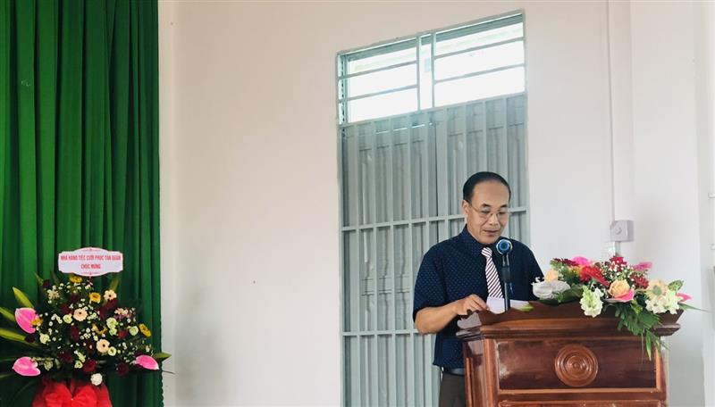 Đồng chí Nguyễn Văn Tình – UVBTVHU – Trưởng Ban Tuyên giáo – Giám đốc Trung tâm Chính trị huyện phát biểu chỉ đạo