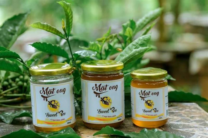 Sản phẩm mật ong Sweet Bee của Công ty TNHH Hùng Mạnh, xã Hoài Đức, huyện Lâm Hà