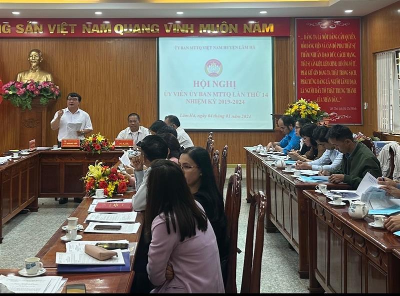 Uỷ ban Mặt trận tổ quốc Việt Nam huyện tổng kết hoạt động năm 2023, triển khai nhiệm vụ năm 2024